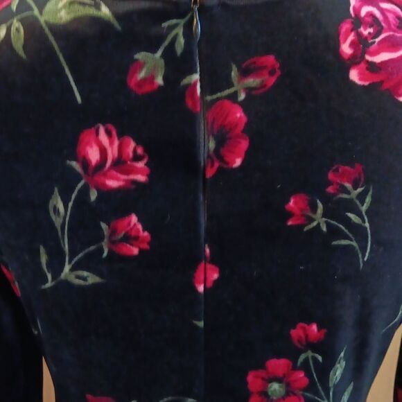 Coldwater Creek Velvet Roses Dress Cottagecore. Normcore, Coastal Grandma - Picture 7 of 10